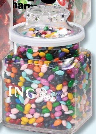 Chocolate Covered Sunflower Seeds 16 Oz. Classic Plastic Apothecary Jar