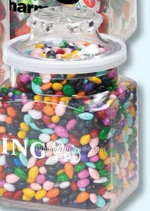 Chocolate Covered Sunflower Seeds 4 Oz. Classic Plastic Apothecary Jar