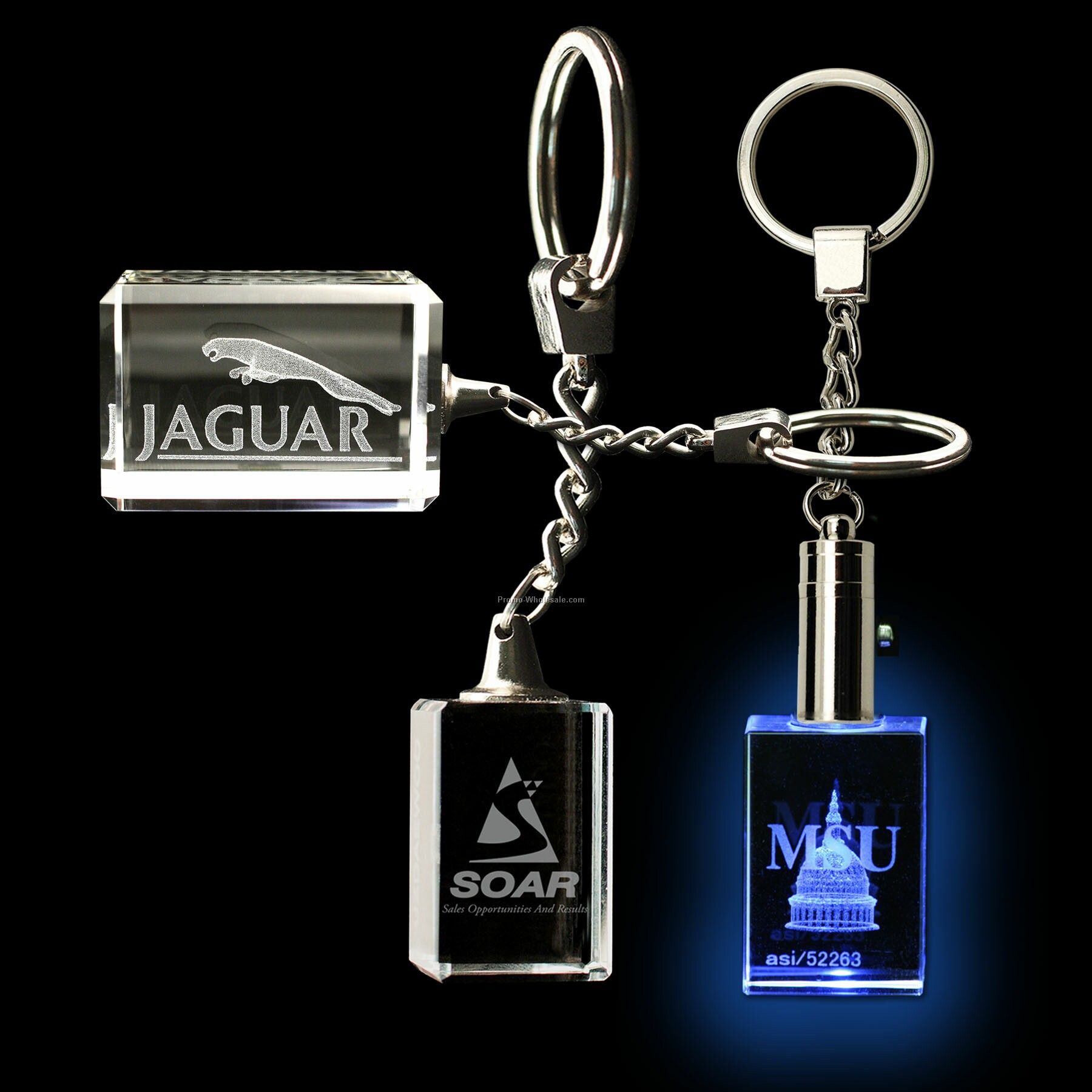 Crystal Keytag With Lasered Imprint