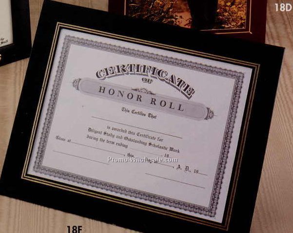 Flat Certificate Frame With 8"x10-1/2" Window (8-1/2"x11")