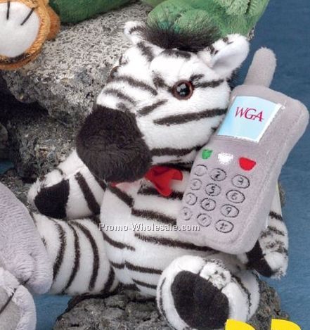 Gb Brite Plush Beanie Stuffed Zebra (6")