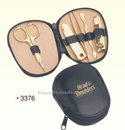 Gold Plated Brass Manicure Set (Screened)