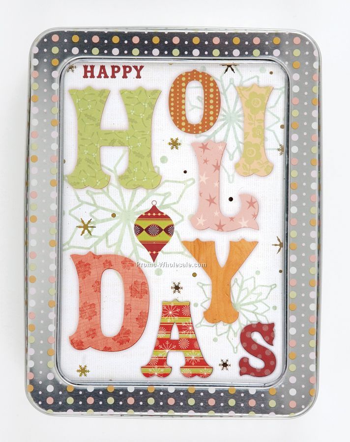 Happy Holidays Holiday Tin Notecard Sets