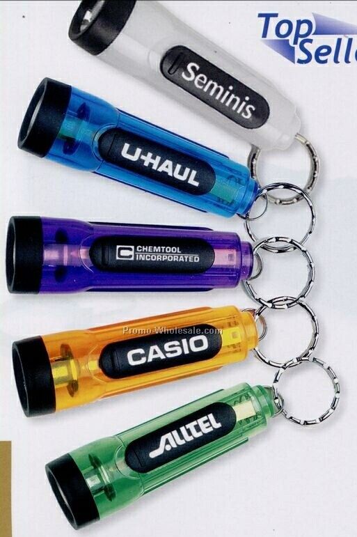 Hi Tech Mini Flashlight W/ Key Ring (Standard Shipping)