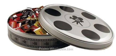 Large Movie Reel Tin W/ Mini Snickers Bars