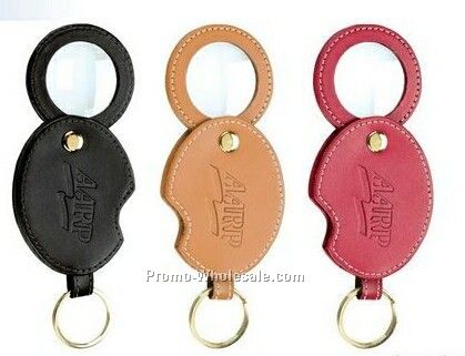 Leather Magnifying Glass With Key Ring