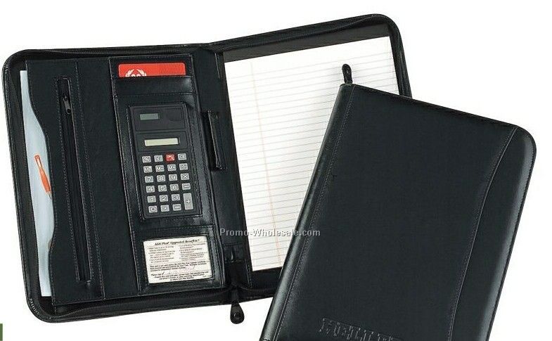 Leatherette Executive Zipper Portfolio (10"x13-1/2" )