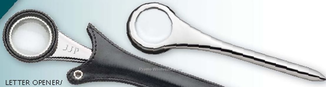 Letter Opener/ Magnifier With Case