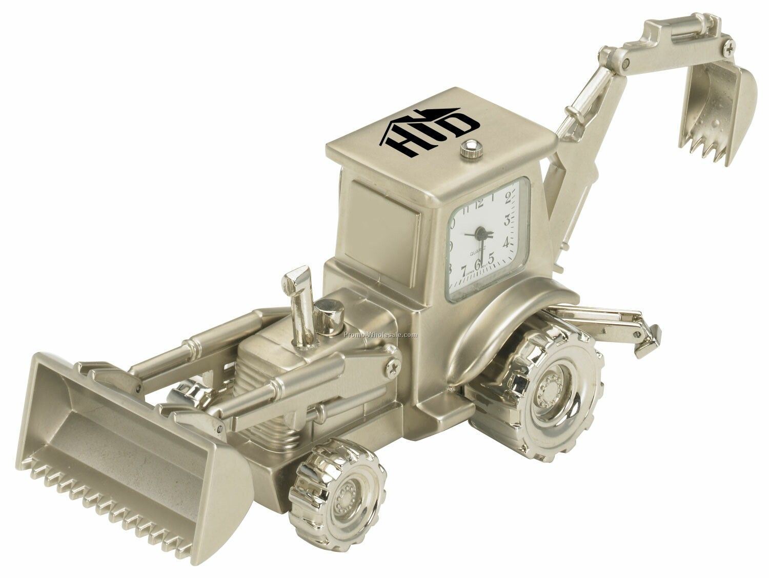 Metal Backhoe Clock