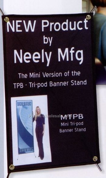 Mini Tabletop Tri-pod Stand With Banner With Storage Case