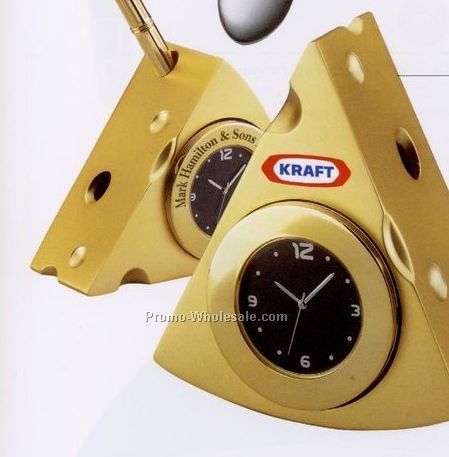 Minya Cheese Clock Pen Holder