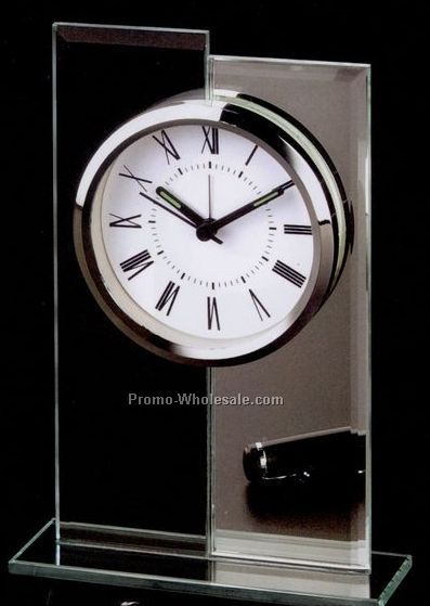 Minya Glass/Mirror Alarm Clock