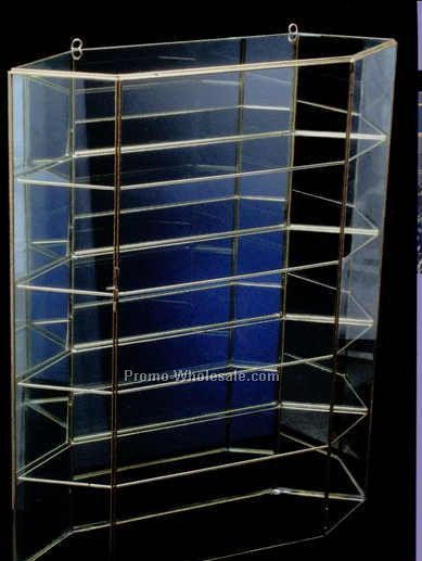 Mirrored Wall Curio Case - Pointed (24"x19"x5-1/2")