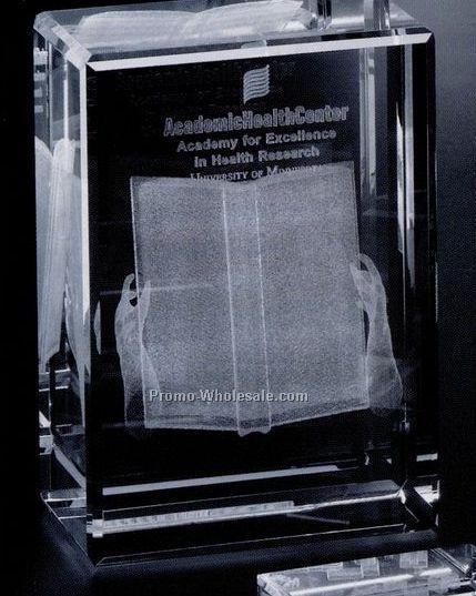 Rectangle Cube Award- 7"x4-5/8"x3-1/8"