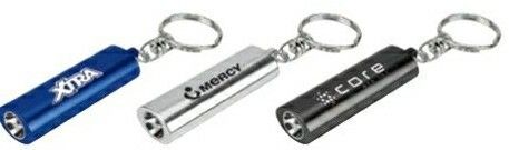 Slim Flat Tube LED Flashlight Key Tag