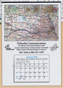 Small Full Apron State Map Calendar (Nebraska) - Thru 04/30/09