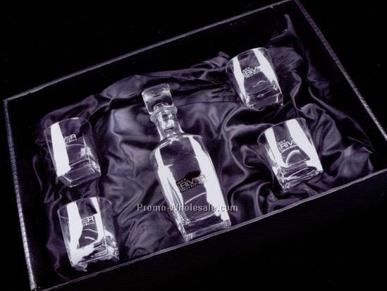 Sterling Decanter Set (4 Glasses & Decanter)