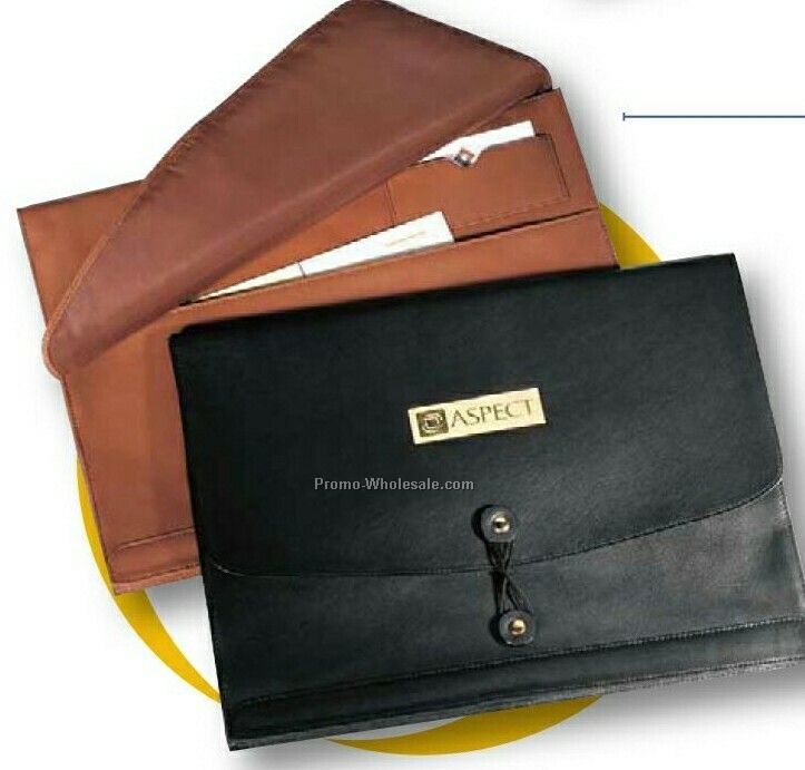 Synthetic Leather Horizontal Manila Envelope