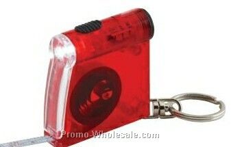 Tape Measure Keychain W/ LED Light