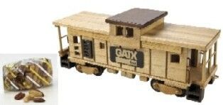 Train Caboose - Wooden - Deluxe Mixed Nuts (No Peanuts) 5 Oz.