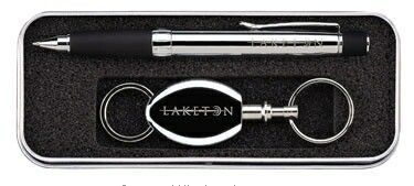 Viking Twist-action Ballpoint Metal Pen & Key Ring Gift Set