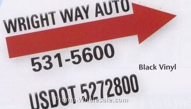 Vinyl Cut Sign Decals (92-114 Square In.) 1 Color