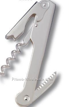 Waiter's Silver Plated Corkscrew (Screen Printed)