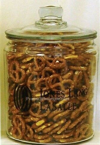 1/2 Gallon Glass Reception Jar Filled W/ Assorted Hard Candy