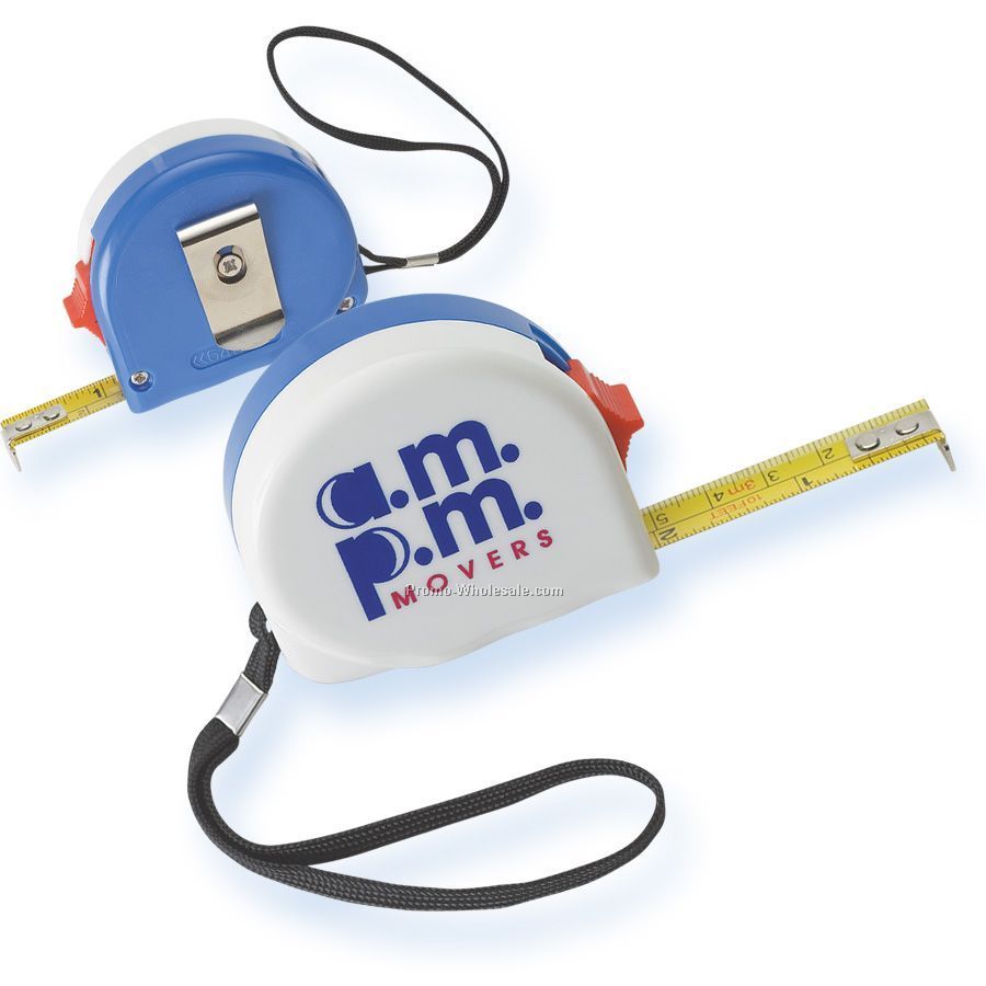 10' Tape Measure With Metal Clip And Finger String