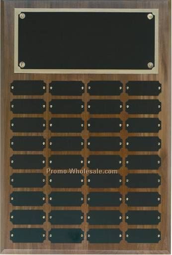 12" X 18" Genuine Walnut 36 Plate Perpetual Plaque