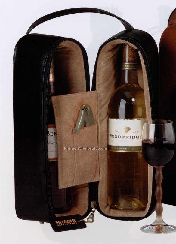 13-1/2"x4-1/2"x3-5/8" Manmade Leather Wine Presentation Case