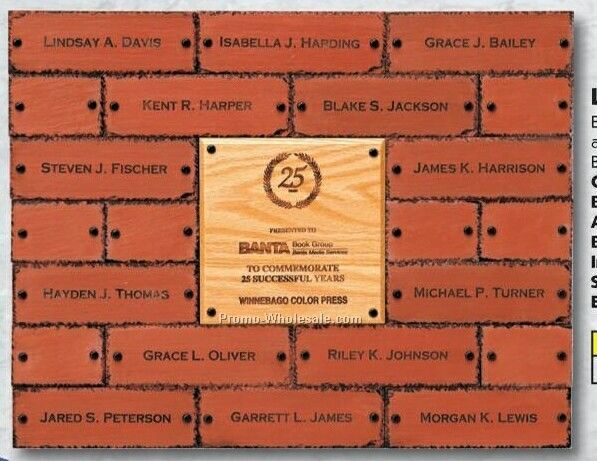 14"x18" Mini Red Brick Recognition Wall