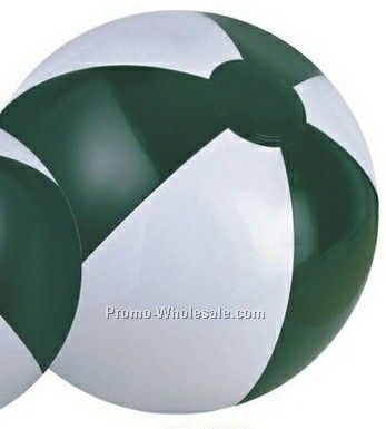 16" Inflatable Forest Green & White Beach Ball
