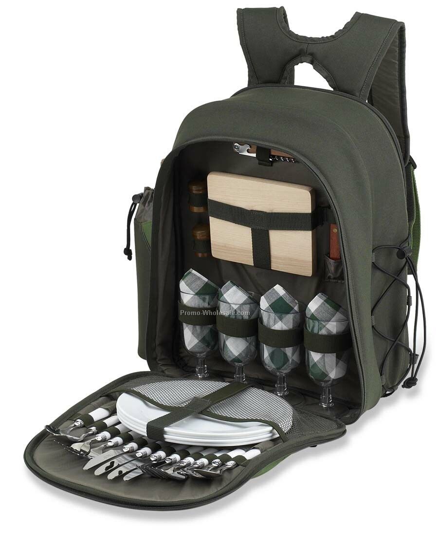 17"h X 15"w X 7"d Picnic Backpack For Four