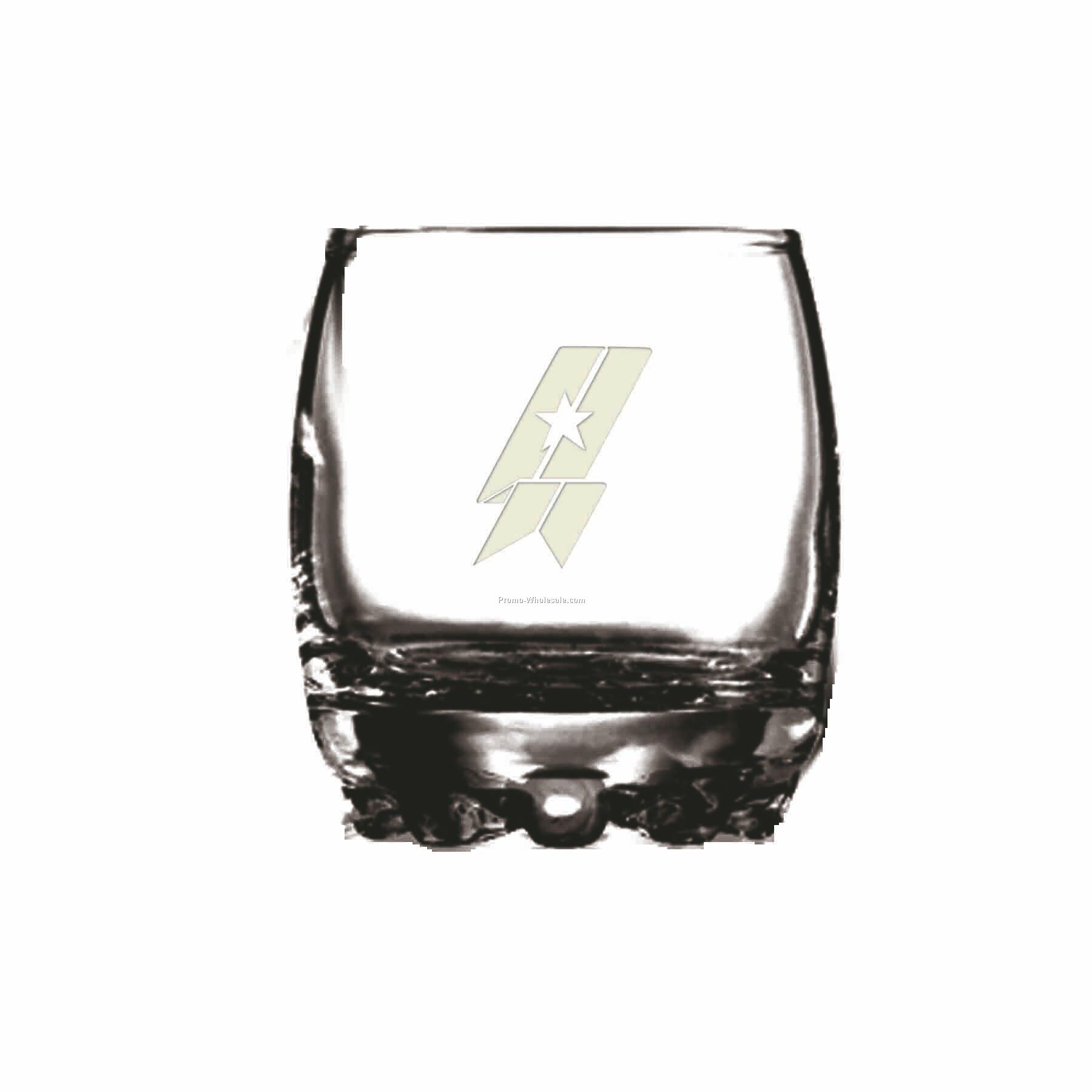 2-1/2 Oz. Curved Side Optical Crystal Shooter Glass (Deep Etch)