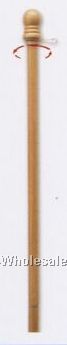 2 Piece 6' Oak Colored Aluminum Spinning Pole