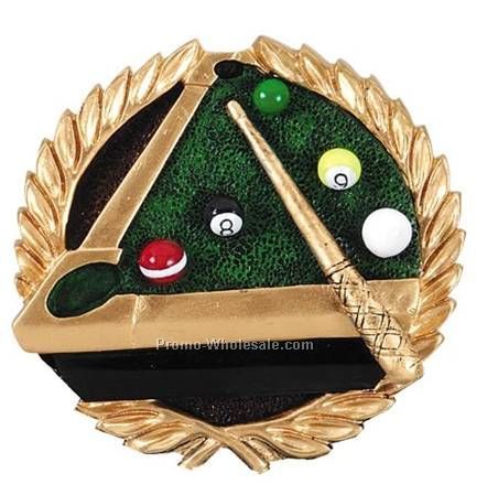 3-1/4" Billiards High Relief Resin Plaque Mount