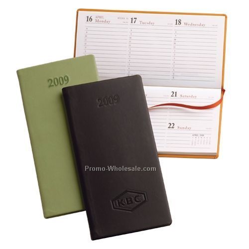 3-1/8"x6-1/2" Mustard Connoisseur Horizontal Pocket Planner