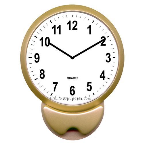 3-in-1 Magnetic Clock W/ Memo Holder (Gold)