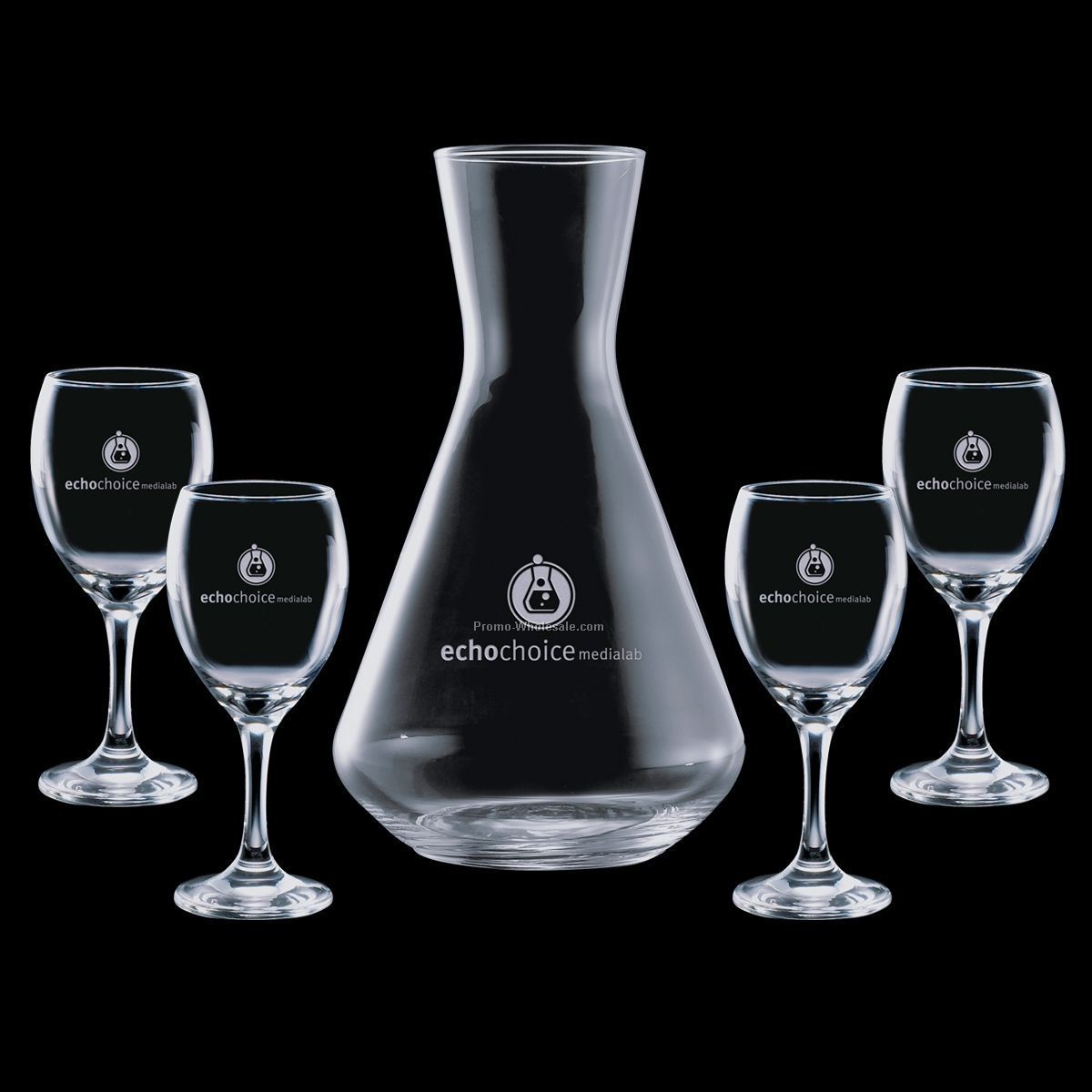 33 Oz. Verdun Wine Carafe And 4 Wine Glasses