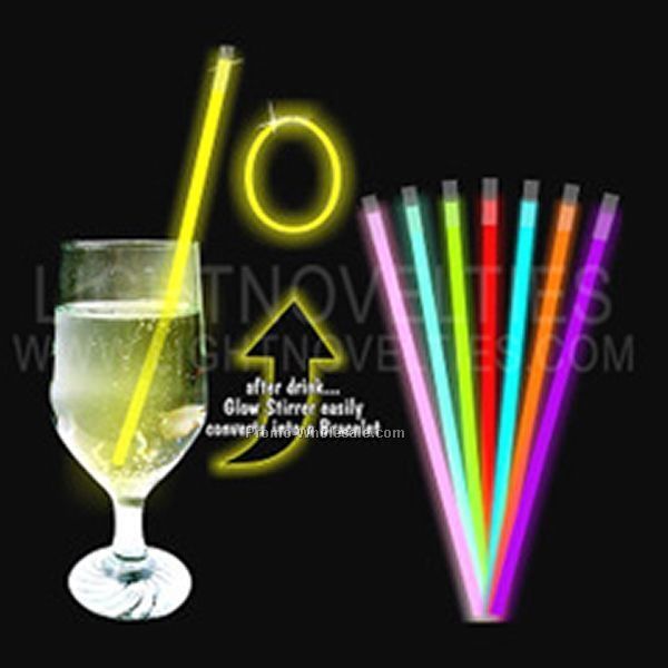 5" Glow Cocktail Stir Stick - Green