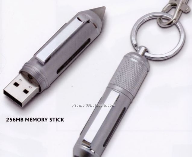 5" Laser Pointer With 256 Mb Memory Stick, Stylus, Key Holder And Lanyard