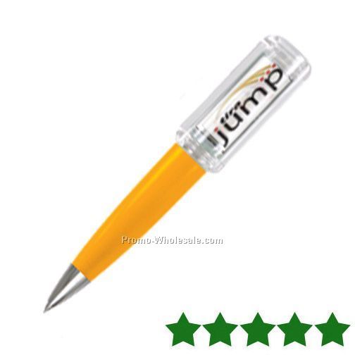 5" Solar Powered Flashing Pen (Orange)