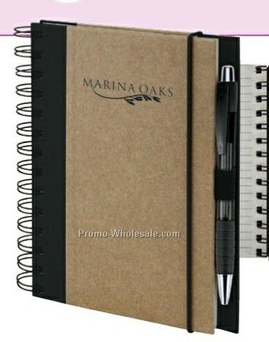 5-1/2"x1"x7" Recycled Color Spine Spiral Notebook