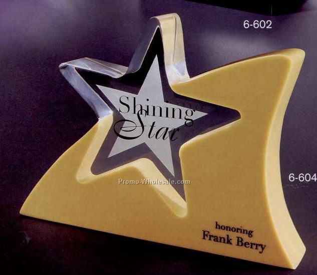 6"x4-1/8"x1" Acrylic Double Cast Star