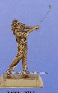 7-3/4" Hand Crafted Sport Sculpture (Female Golf)