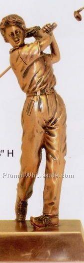 8" Female Golfer Figurine