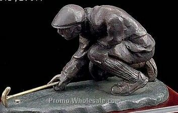 8-1/4"x10-3/4"x5-1/4" Measuring Golfer Sculpture