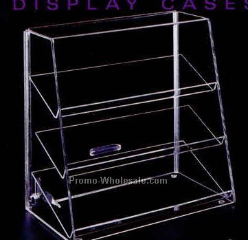 Acrylic Angled Front Display Case W/ Angled Shelves