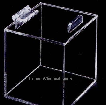 Acrylic Display Box W/ Hinged Lid - 6"x4"x4" (Not Shown)